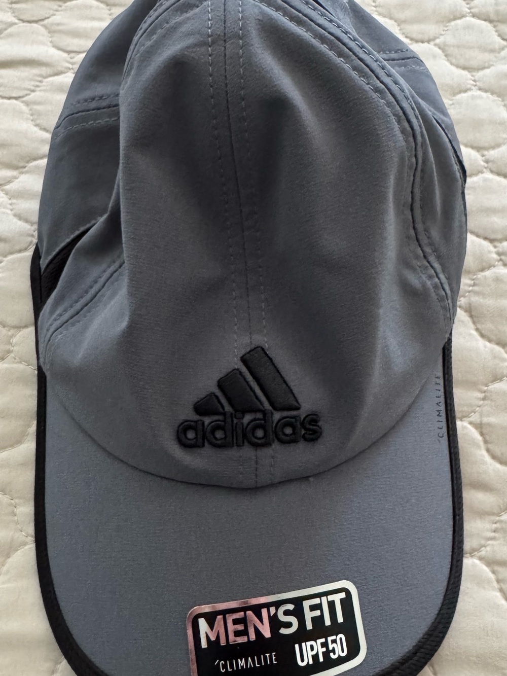 NWT Adidas Gray and Black Climalite Performance Cap